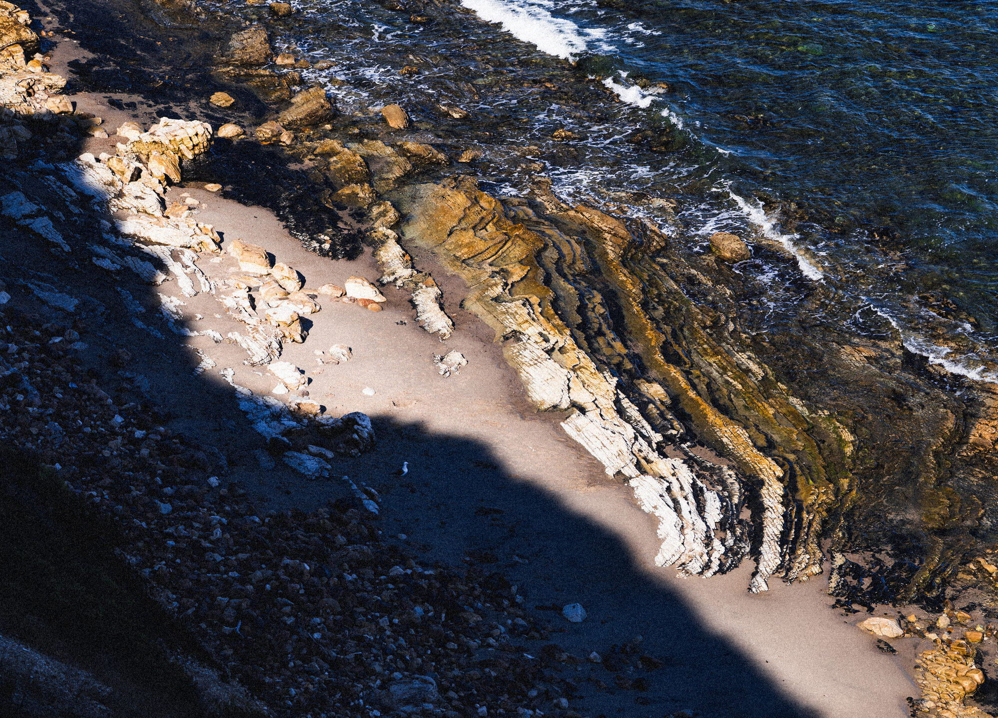 An aerial view of the shoreline at Point Dume